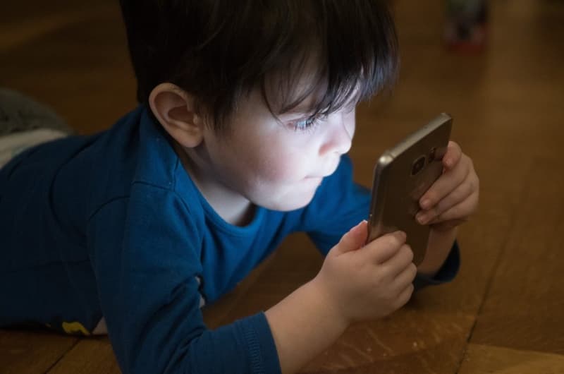 Child on a phone
